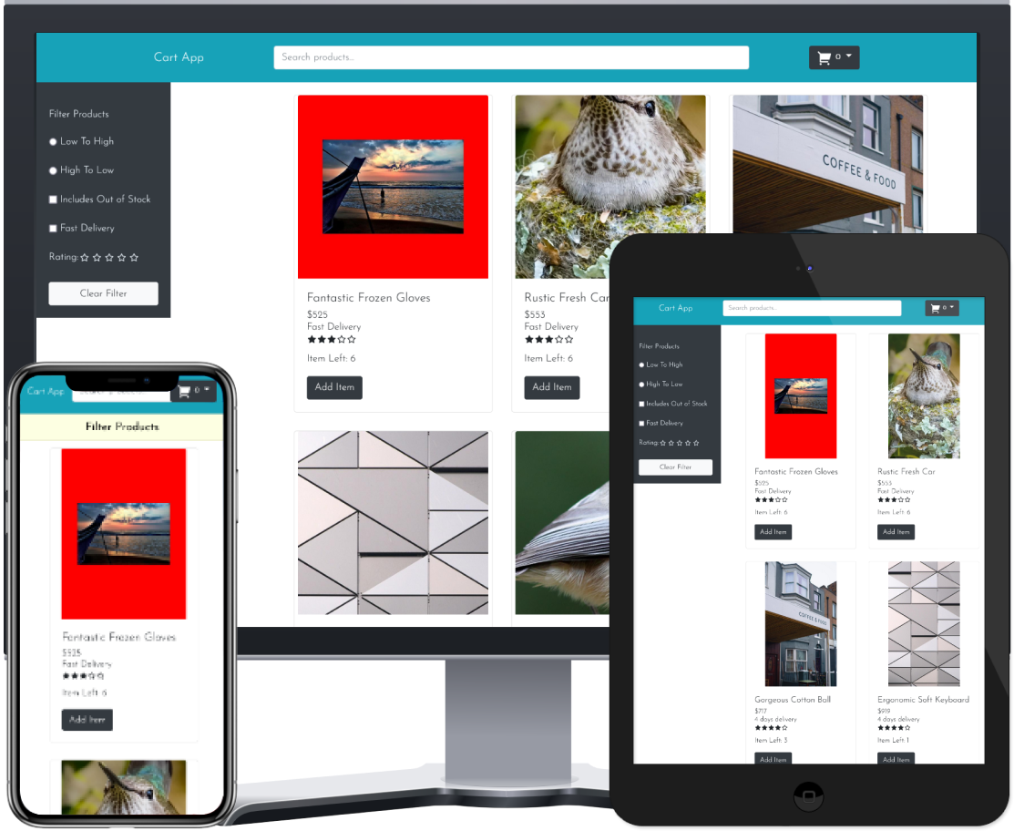 React Cart Page